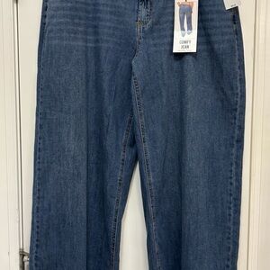 Women Vanilla Star Comfy Wide Leg blue Jeans Sz 16 NWT Boho Hippie